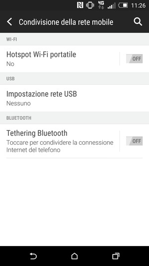 Seleziona Hotspot Wi-Fi portatile