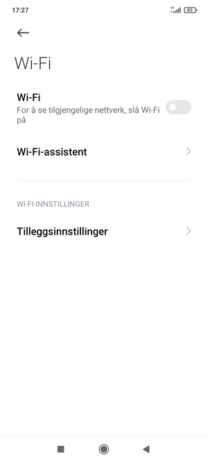Slå på Wi-Fi