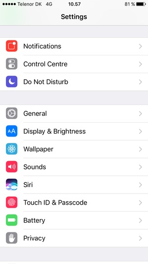 Return to the Settings menu  and select Battery