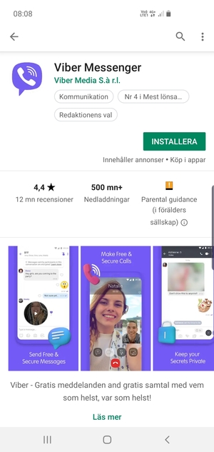 Välj INSTALLERA