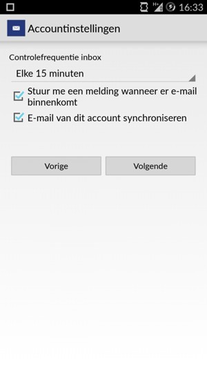 Selecteer Volgende