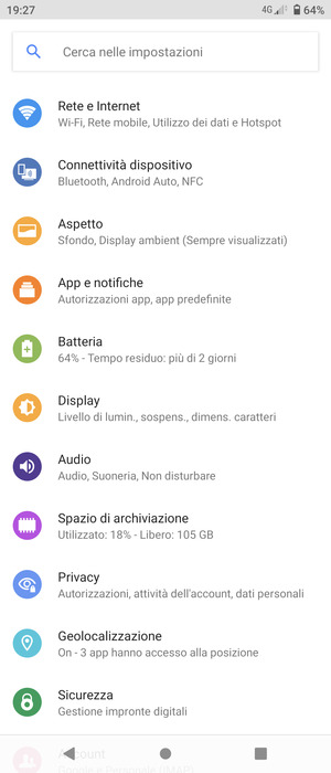 Seleziona Rete e Internet