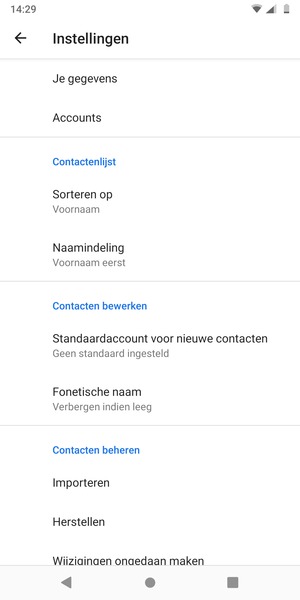 Scroll naar en selecteer Importeren