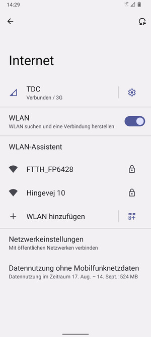 Wählen Sie das Wireless-Netzwerk, zu dem Sie eine Verbindung herstellen möchten