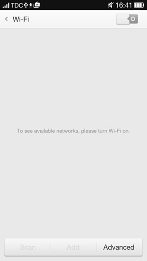 Turn Wi-Fi on