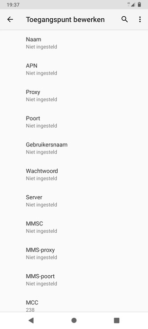 Voer internetgegevens in