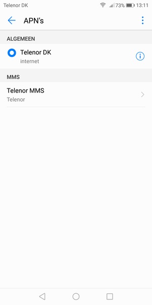 Uw telefoon is nu geïnstalleerd voor mms