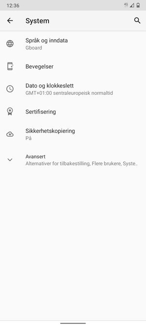 Velg Avansert