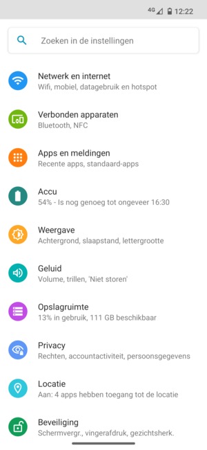 Selecteer Netwerk en internet