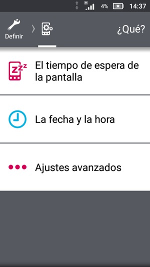 Desplácese y seleccione Ajustes avanzados