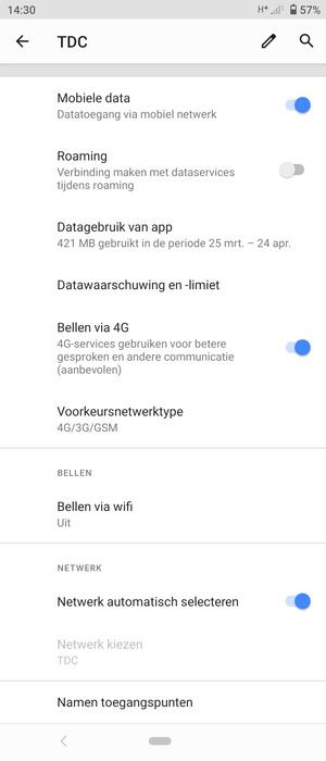 Schakel Netwerk automatisch selecteren uit