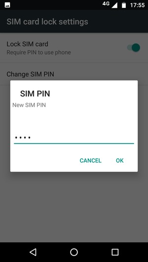 Enter your New SIM PIN and select OK