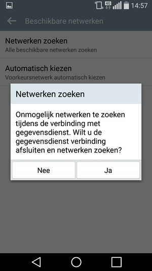 Selecteer Ja