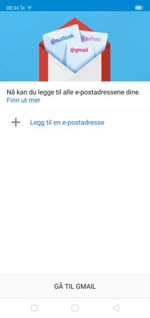 Velg Legg til en e-postadresse