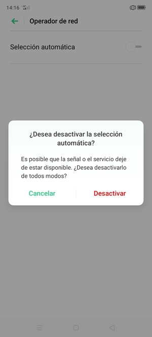 Seleccione Desactivar