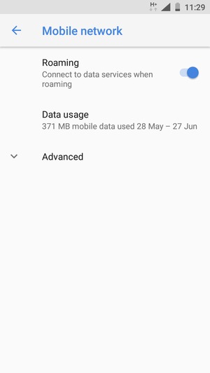 Turn Data roaming on or off