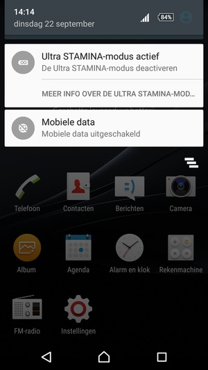 Selecteer Ultra STAMINA-modus actief