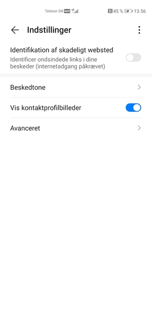 Vælg Avanceret