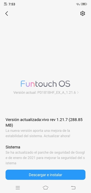 Si su teléfono no está actualizado, siga las instrucciones que aparecen en pantalla.