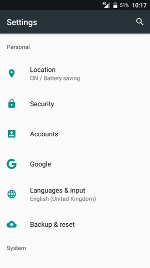 Scroll to and select Location