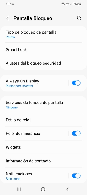 El teléfono ha sido asegurado con un bloqueo de pantalla