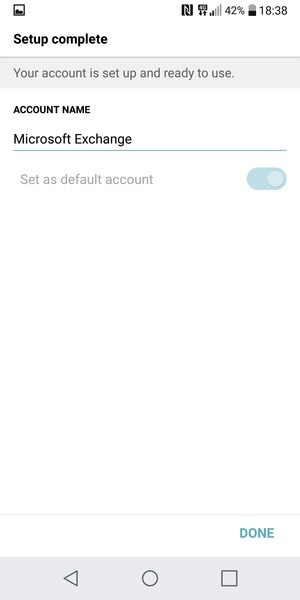 Give your account a name and select DONE