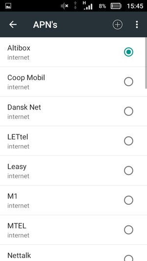 Selecteer de Menu-knop