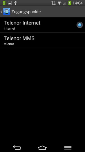 Wählen Sie die Menü-Taste