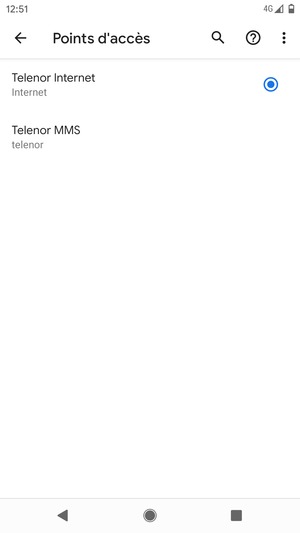 Sélectionnez le bouton du Menu