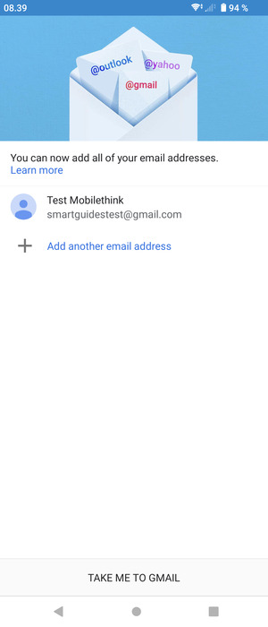 Select TAKE ME TO GMAIL