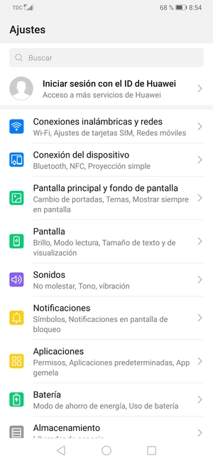 Seleccione Batería
