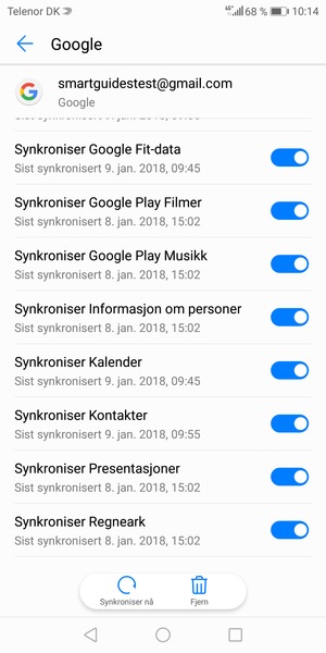 Forsikre deg om at Synkroniser Kontaker er valgt