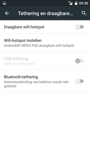 Selecteer Wifi-hotspot instellen