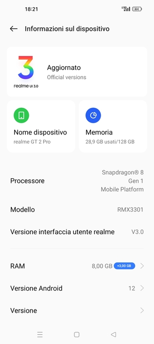 Seleziona Aggiornamento software