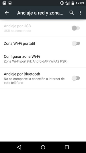 Seleccione Configurar zona Wi-Fi