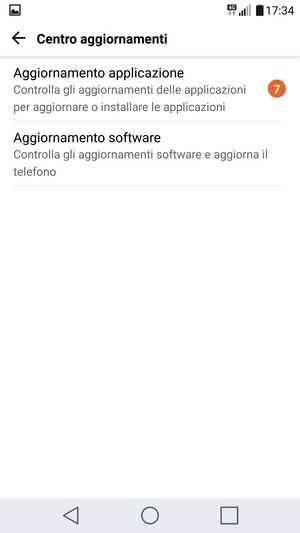 Seleziona Aggiornamento software