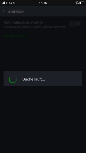 Warten Sie, bis die Suche abgeschlossen ist