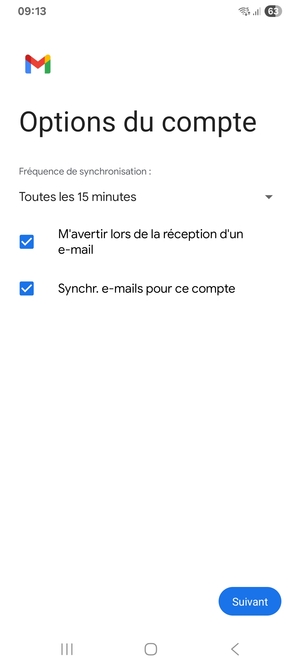 Sélectionnez Suivant