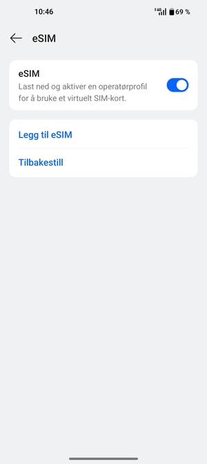Velg Legg til eSIM