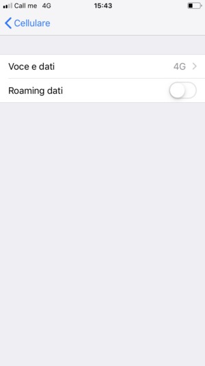 Attiva o disattiva Roaming dati
