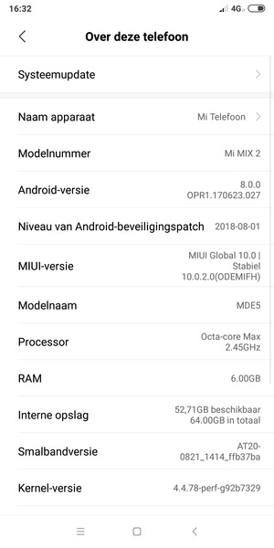 Selecteer Systeemupdate