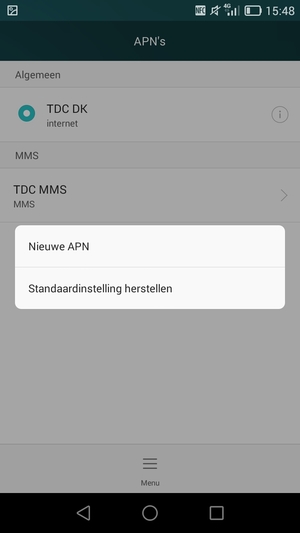Selecteer Standaardinstelling herstellen