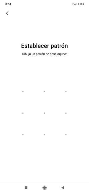 Dibuje un patrón de desbloqueo