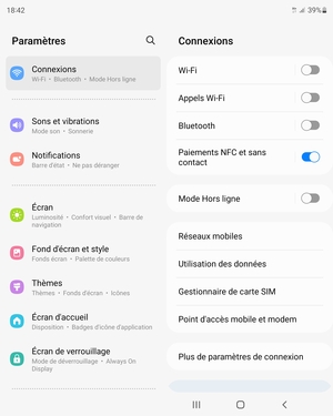 Sélectionnez Connexions