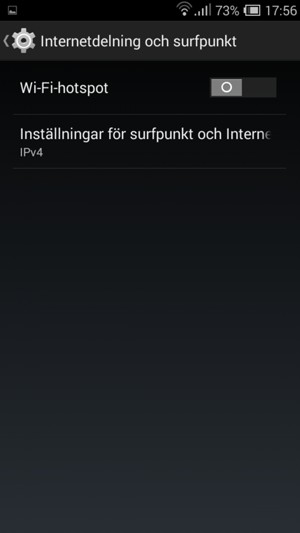 Välj Wi-Fi-hotspot