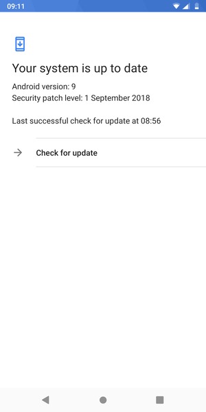 Select Check for update