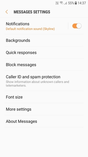 Select More settings