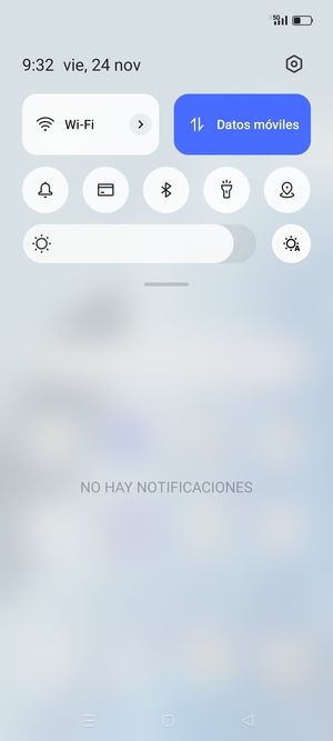 Deslice hacia abajo el menú superior de nuevo