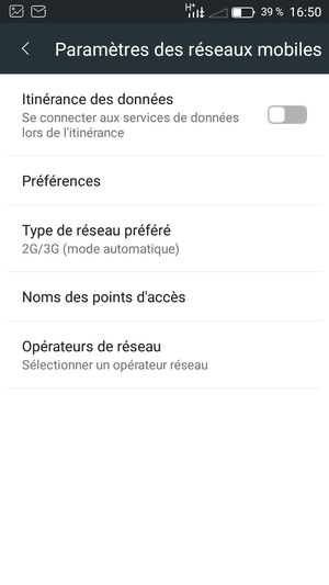 Sélectionnez Noms des points d'accès
