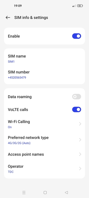 Select Access point names